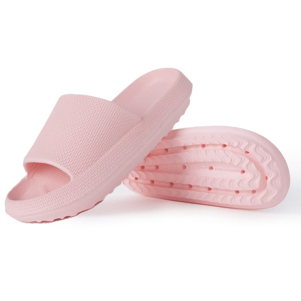 BING RUI CO Cloud Slides for Women and Men - Ultra Soft Pillow Slippers with Non-Slip Sole, Comfortable Bathroom & Shower Sandals, Thick Cushioned Footbed - Perfect for Spa, Poolside, and Indoor Relaxation