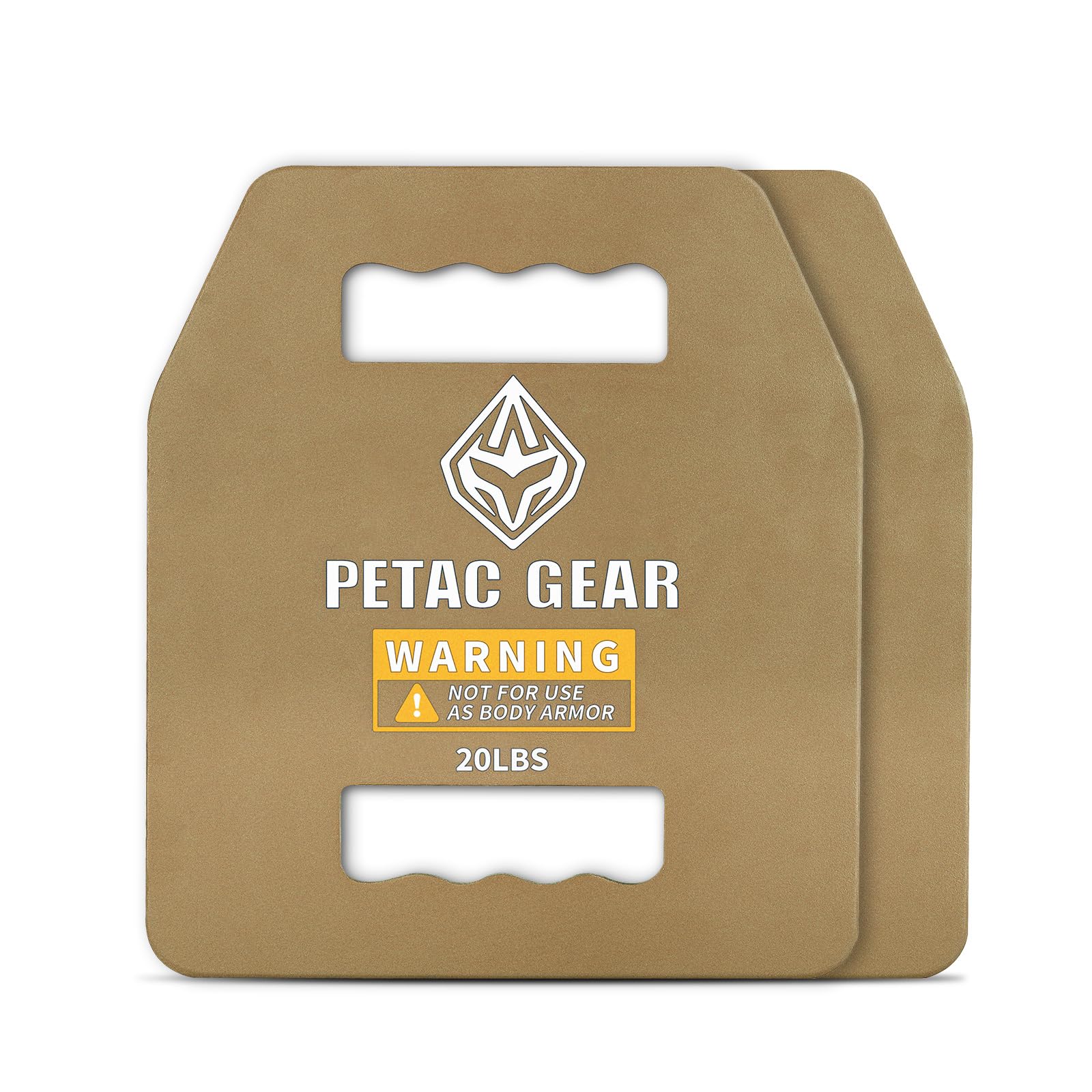 PETAC GEAR Tactical Weight Plates for Weighted Vest - 5/10/15/20 LBS Strength Training Equipment for Men - Gym, CrossFit & Home Workout Gear