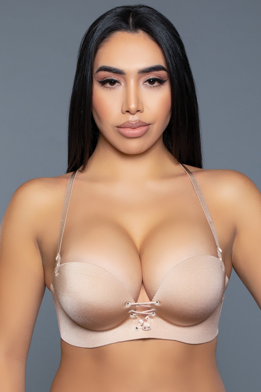 BeWicked Women's Sexy Front Tie Lace Bra 2306 - Comfortable Push Up Underwear for Date Night & Special Occasions