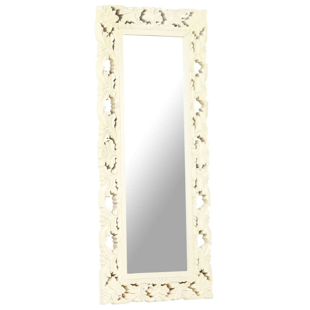 Full Length Mirror 110x50 cm - Solid Wood Hanging Wall Mirror for Hallway, Bedroom & Entryway - Durable Framed Mirror for Home Decor & Selfie Background