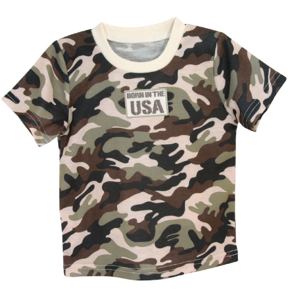 USA Camo Baby Boy T-Shirt 6-12 Months - Perfect for Playtime & Outings