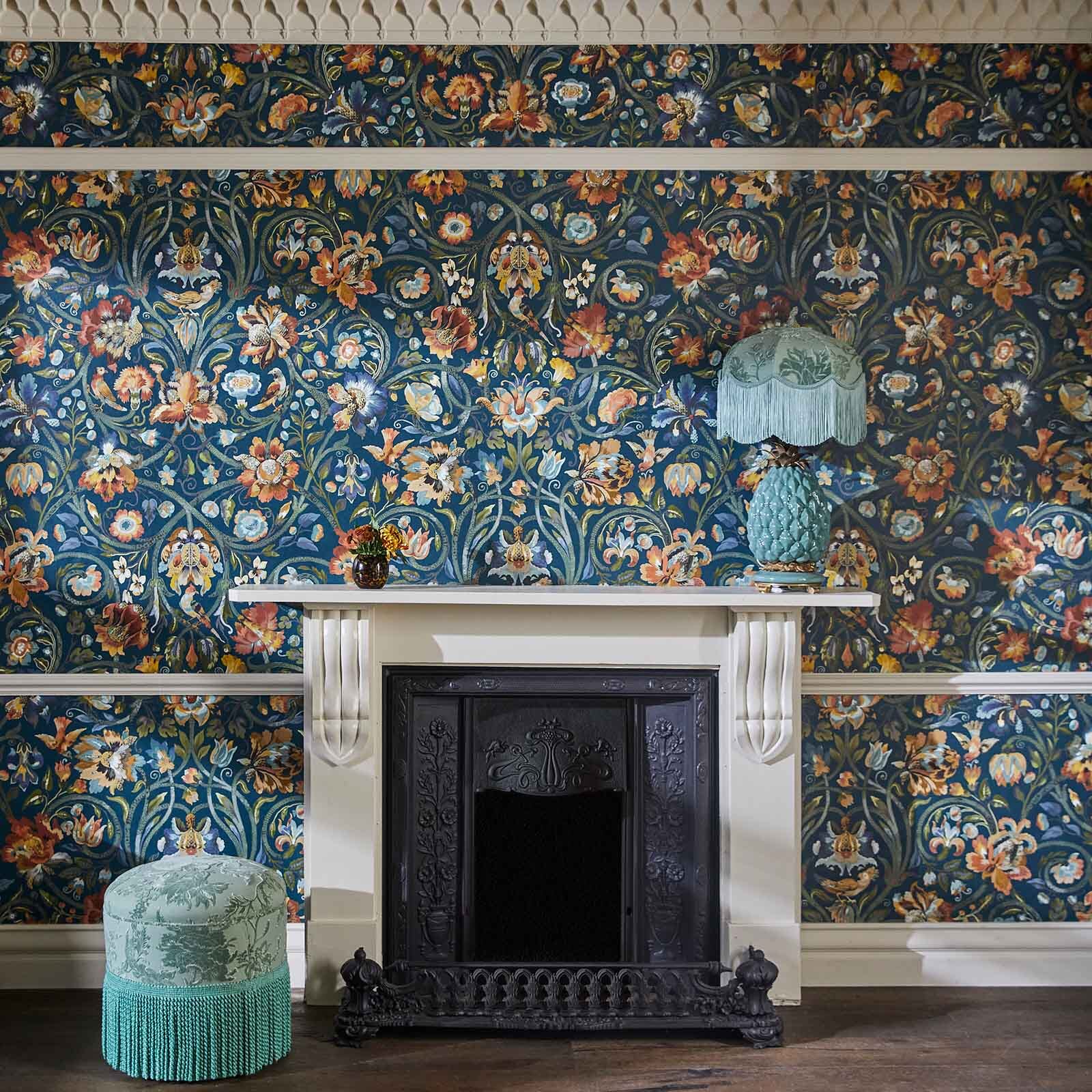 GAIA Midnight Wallpaper - Premium Self-Adhesive Peel and Stick Wallpaper for Bedroom, Living Room & Office Decor
