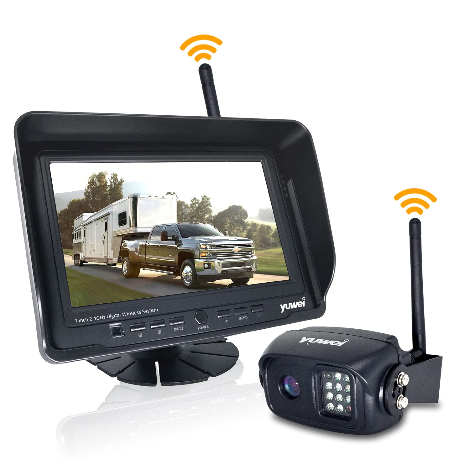YW-17211 Wireless Backup Camera - HD 1080P Night Vision, Waterproof Rear View Camera for Trucks & Trailers | Easy Installation, Parking Safety Aid