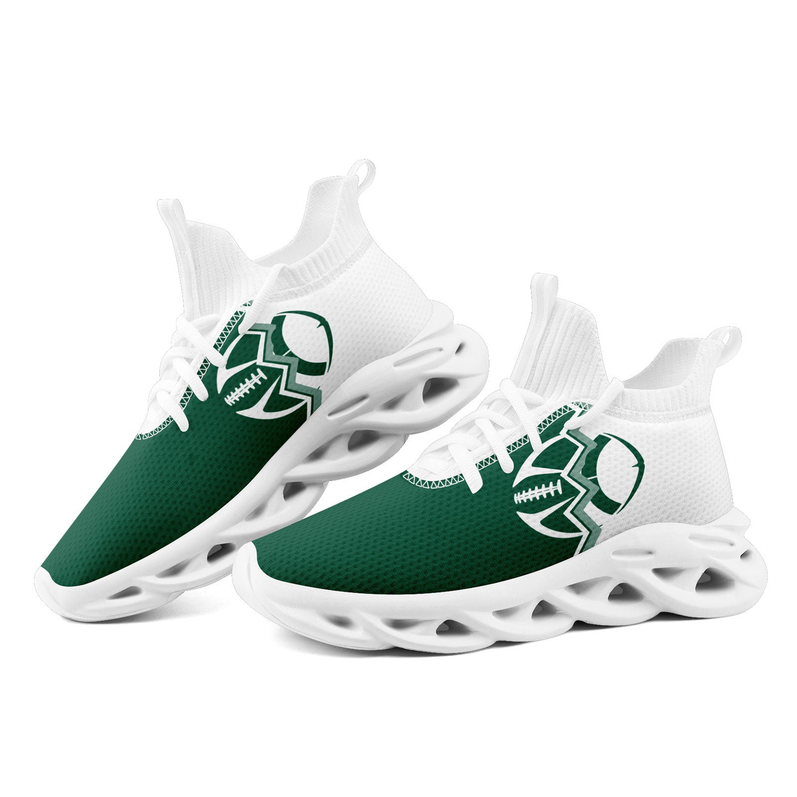 Custom Green & White New York MaxSoul Shoes and Hat Set - Personalized Combo for Men & Women - Perfect for Streetwear Fashion, Urban Outfits & Sneakerhead Collections