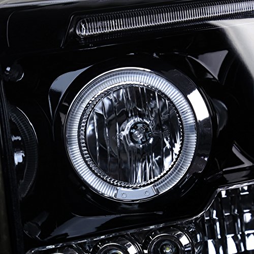 Spec-D Tuning 2LHP-RAM06G-TM Smoked Lens Glossy Black Halo Projector Headlights for Dodge Ram 1500 2500 - Upgrade Your Truck's Style & Night Visibility (Perfect for Off-Roading & Night Driving)