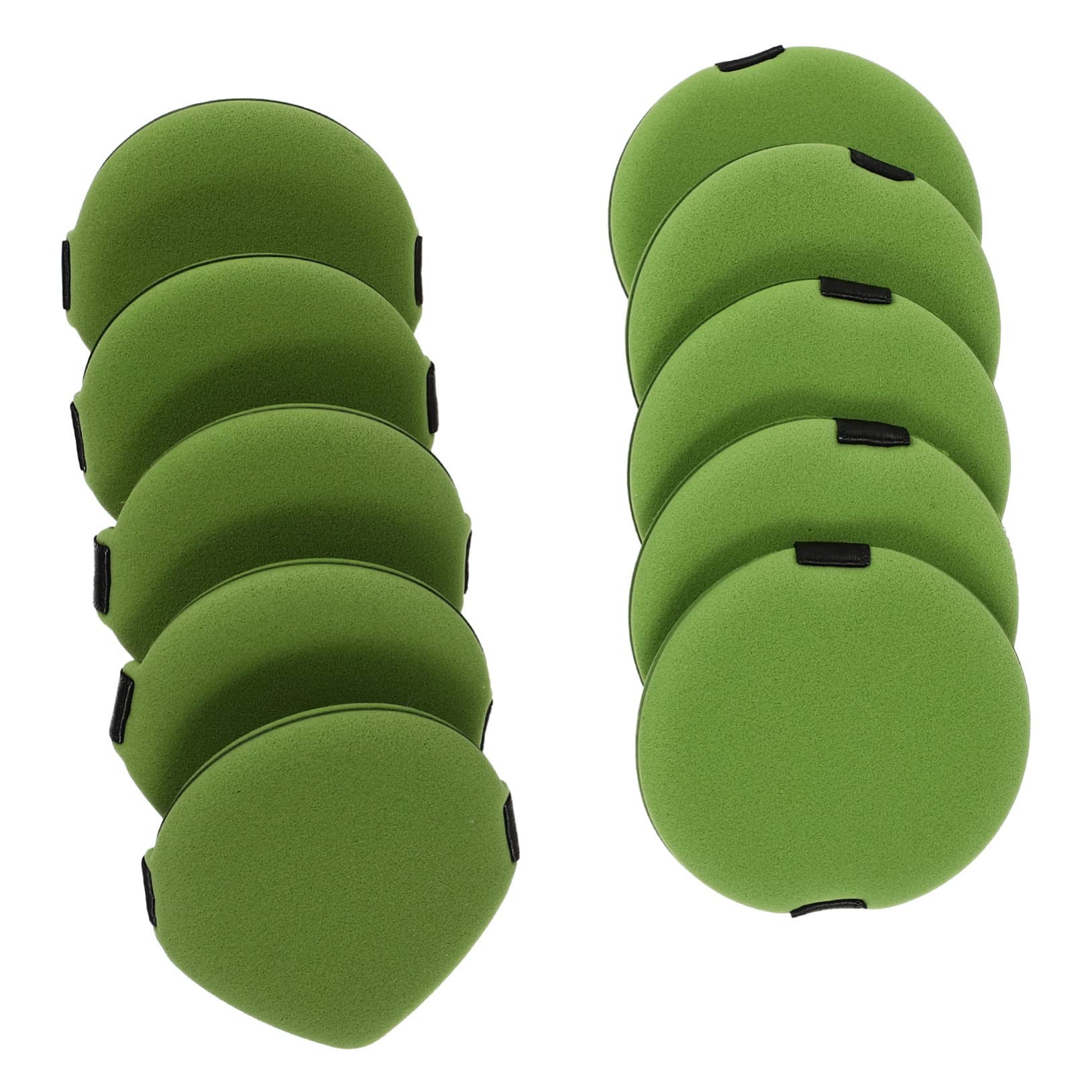 FRCOLOR 10 Pack Green Makeup Sponges - Round Blending Sponge for Foundation, Concealer & Powder - Soft Cosmetic Puffs for Flawless Face Makeup Application - Perfect for Daily Use, Travel & Professional Makeup Kits