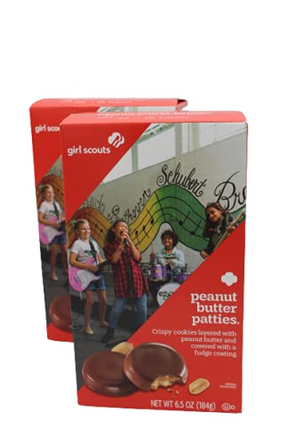 Girl Scouts Cookies – Handmade Peanut Butter Patties with Organic Ingredients & Chocolate Coating - 9oz Each (Pack of 6) | Perfect for School Lunches, Office Snacks & Gift Giving
