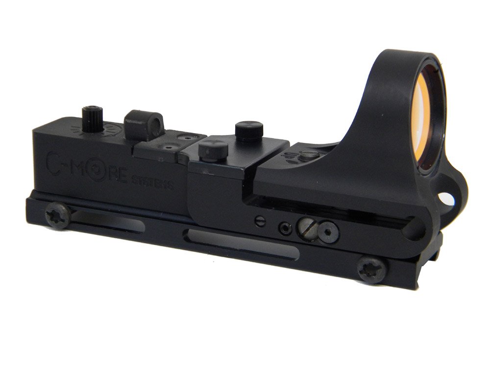 C-MORE Systems Railway Red Dot Sight with Standard Switch - High Precision Reflex Sight for Pistols & Rifles | Ideal for Shooting Range, Hunting & Tactical Training