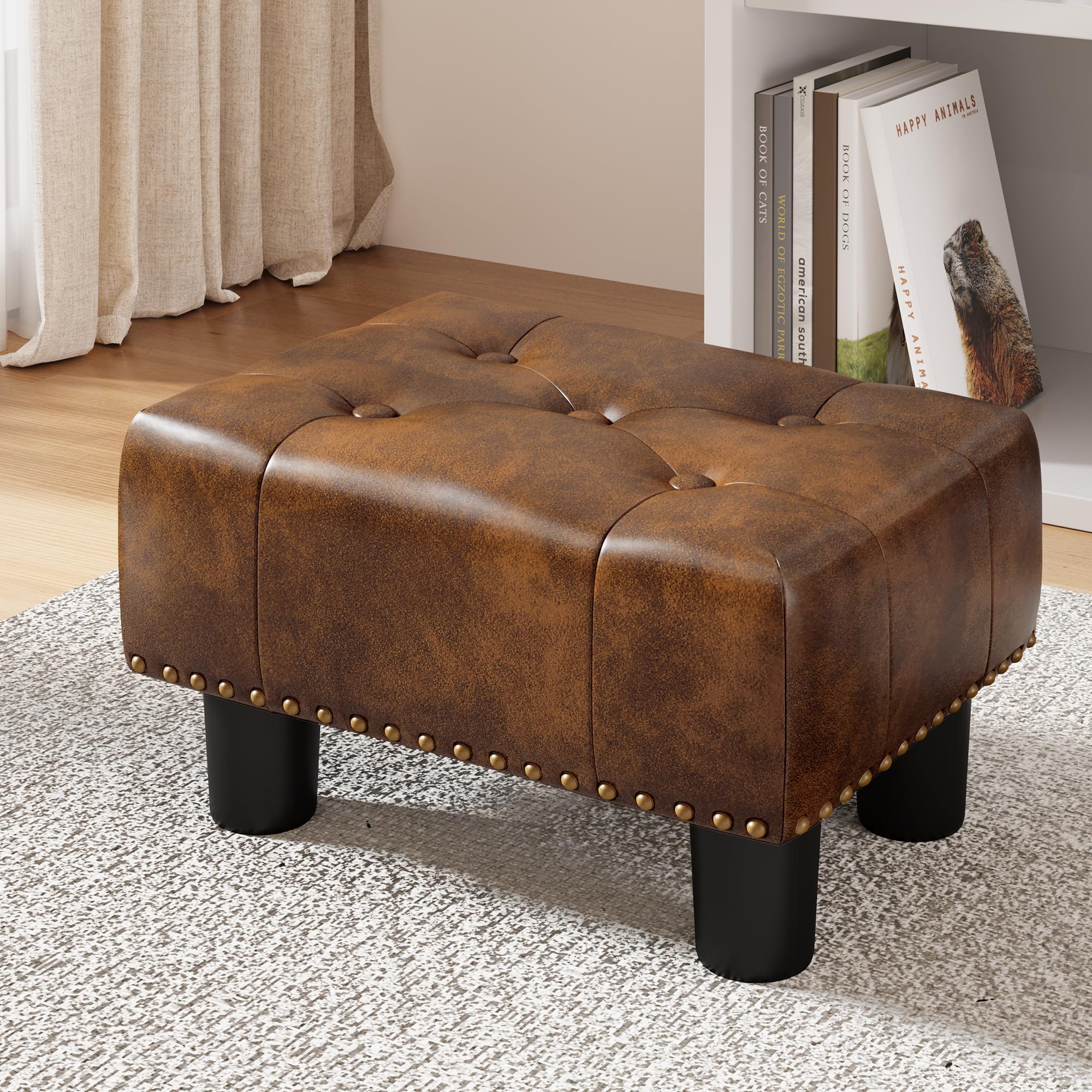 LUE BONA Small Tufted Foot Stool - 9