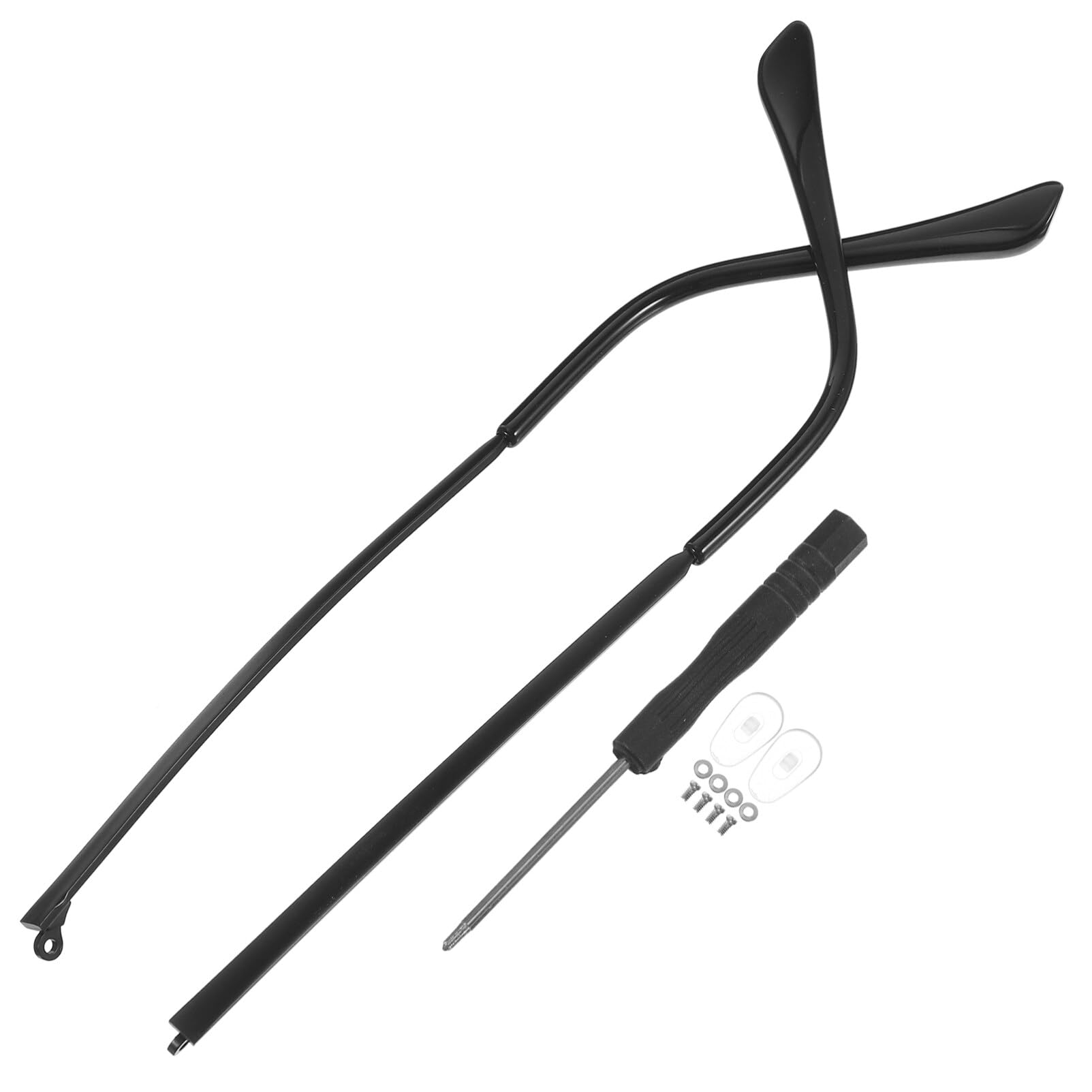 Alipis Metal Glasses Arm Replacement Kit with Screws - Repair Parts for Eyeglasses, Sunglasses & Reading Glasses (Black) | Durable Temple Legs for Broken Frames - Perfect for Home, Office & Travel Use