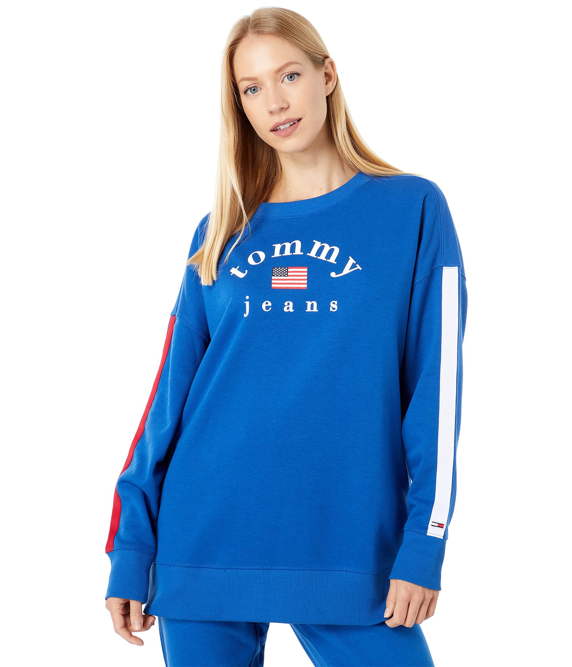 Tommy Hilfiger Women's Classic Crewneck Sweatshirt | Soft Cotton Pullover | Casual Comfort Wear for Everyday & Lounge | Perfect for Outfits, Layering & Relaxing at Home