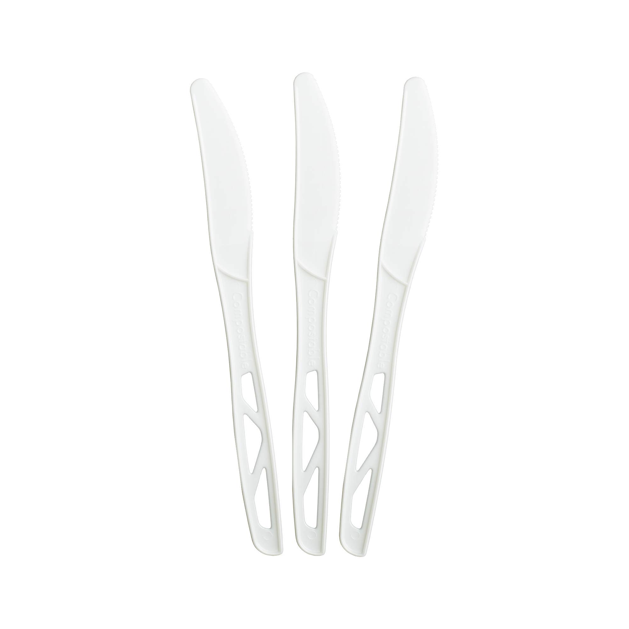 **Eco-Friendly Compostable Knives - 200 Pack (7.6 Inches) - Heavyweight Plant-Based Cutlery - Non-GMO, Heat Resistant & Biodegradable - Perfect for Parties, Picnics & Sustainable Dining**