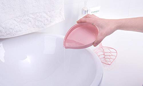 iSTAR Plastic 3-Piece Leaf Shaped Double Layer Soap Dish Set - Bathroom Organizer for Shower, Sink, and Countertop (Pink, Blue, Green) - Perfect for Home, Hotel, and Spa Decor