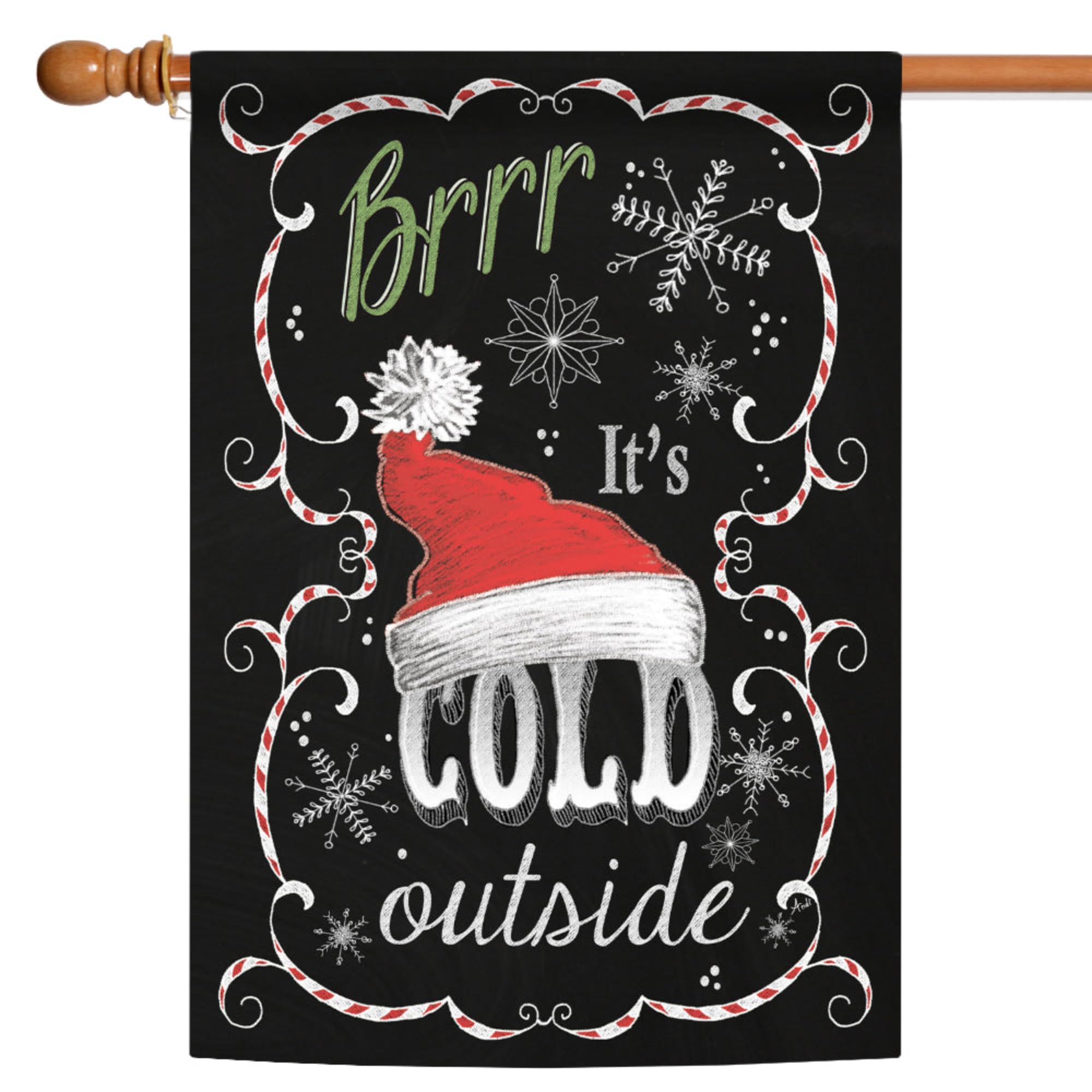 Toland Home Garden 1010132 Double Sided Winter Flag - 28x40 Inch Funny Outdoor Yard Decoration for House & Garden | Perfect for Seasonal Holiday Decor, Front Porch Display, and Christmas Winter Home Decor