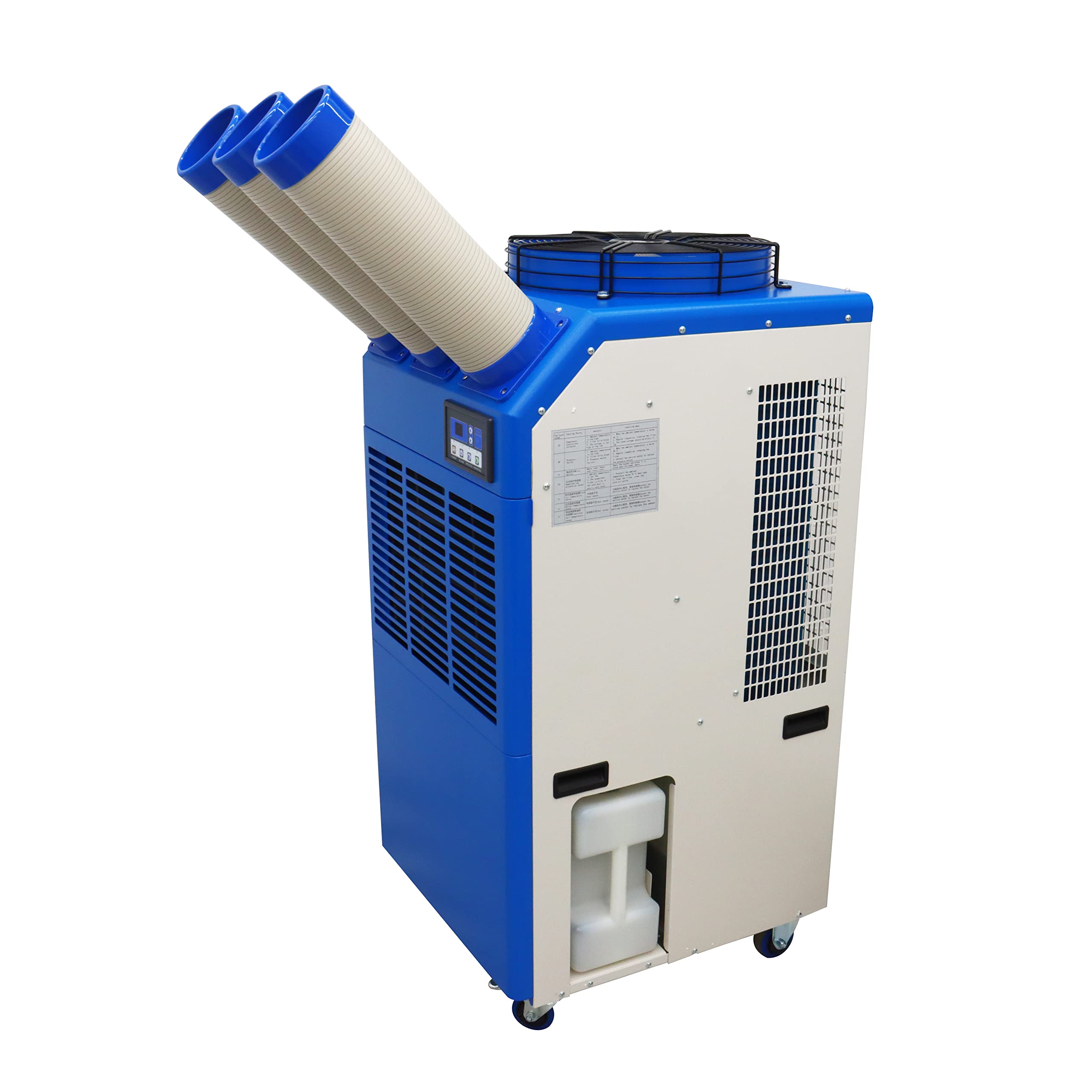 INTSUPERMAI 220V Portable Industrial Air Conditioner - Mobile Spot Cooler for Workshop, Garage & Job Site Cooling with 3 Outlets | Heavy-Duty AC Unit for Factories, Warehouses & Construction Sites