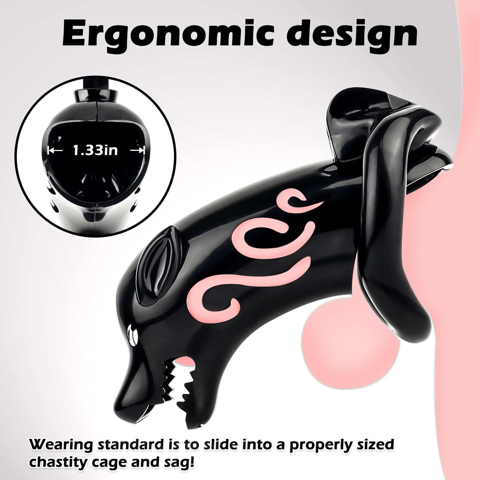 Premium Male Chastity Device - Adjustable Cock Cage with 4 Ring Sizes & Invisible Lock - Comfortable Penis Training for Beginners - Perfect for BDSM, Tease Play & Male Orgasm Control