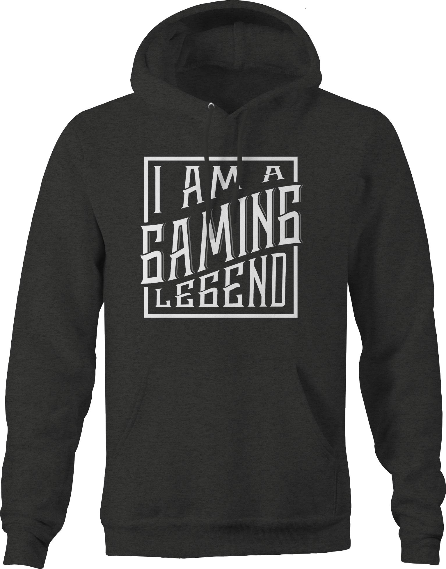 Gaming Legend Hoodie for Men - Funny Video Game Graphic Hooded Sweatshirt - Dark Grey - Perfect for Gamers, Cosplay & Casual Wear