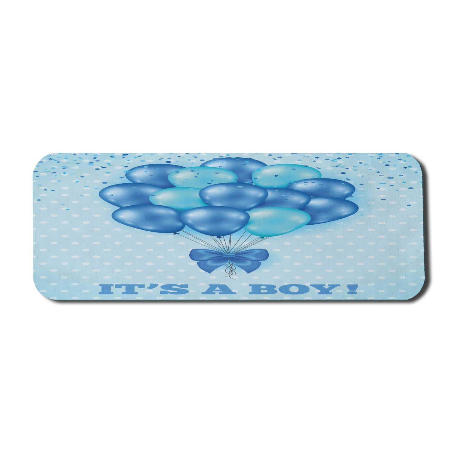 Ambesonne Large Blue Gaming Mouse Pad - Non-Slip Rubber Base, 31