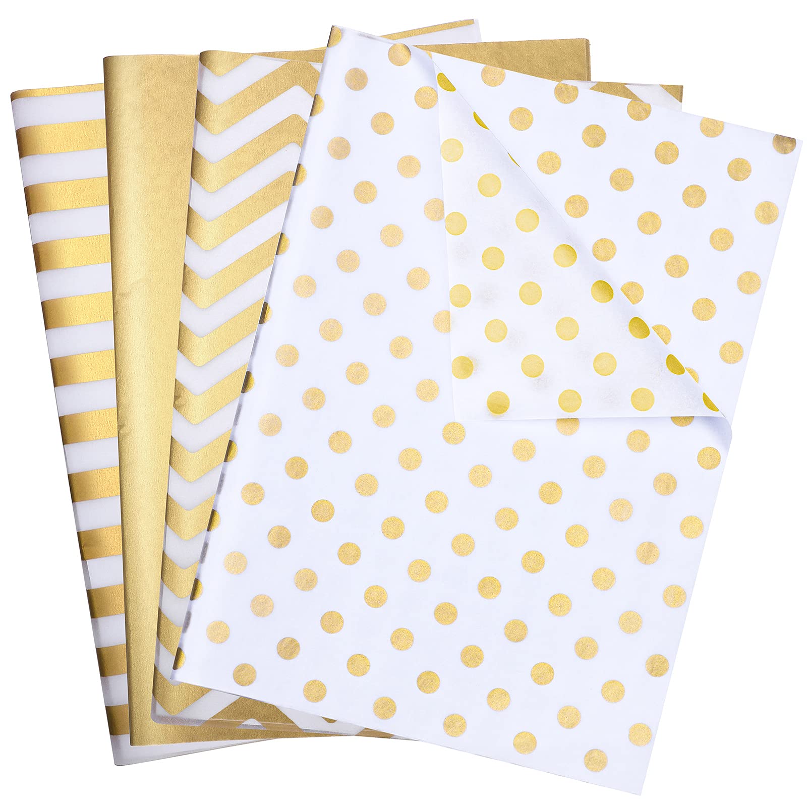 80-Pack Gold Tissue Paper Sheets 50x70cm - Metallic Gift Wrapping Paper Bulk for Holiday, Birthday, DIY Crafts, Party Decorations & Gift Bags - Perfect for Christmas, Wedding Favors, Baby Showers & Home Decoration