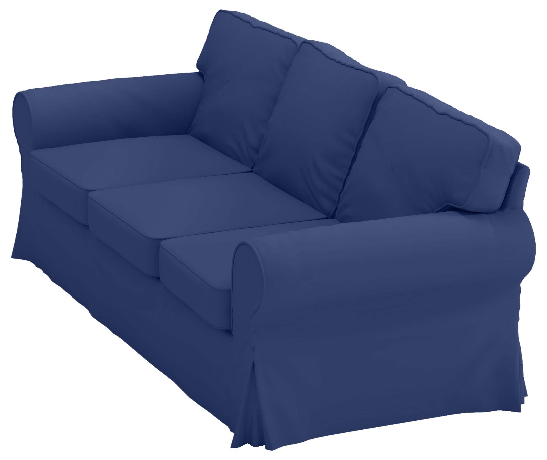 Heavy Cotton IKEA Ektorp 3-Seat Sofa Slipcover Replacement - Durable Sofa Cover for Ektorp 3-Seater in Blue | Perfect for Living Room, Family Room & Home Decor Protection