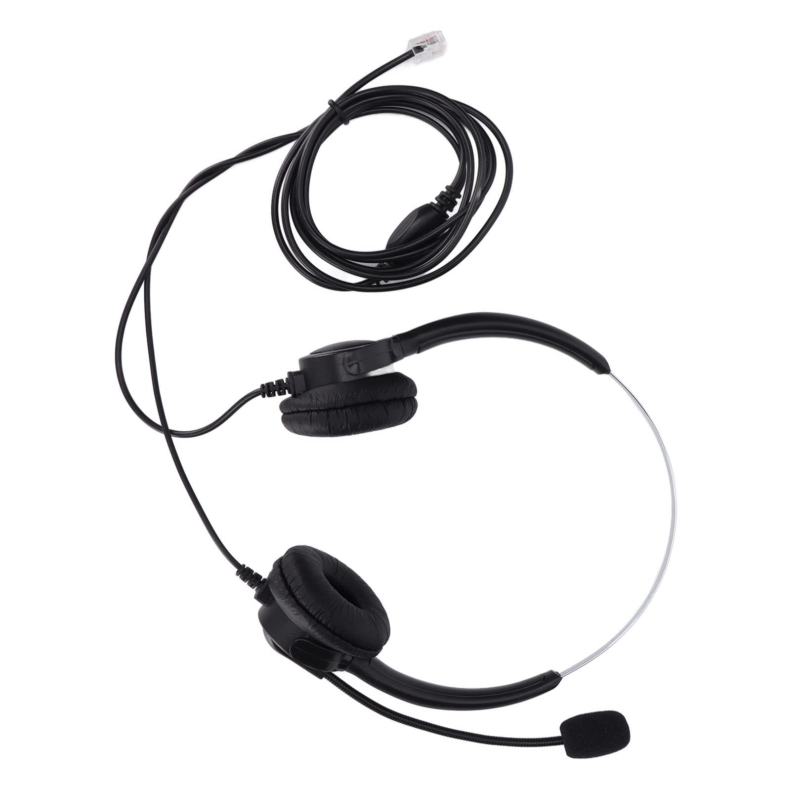 Best Telephone Headset with Adjustable RJ9 Connector - Clear Sound Corded Headphone for Call Center & Office Professionals | Ideal for Customer Service, Remote Work & Long Calls