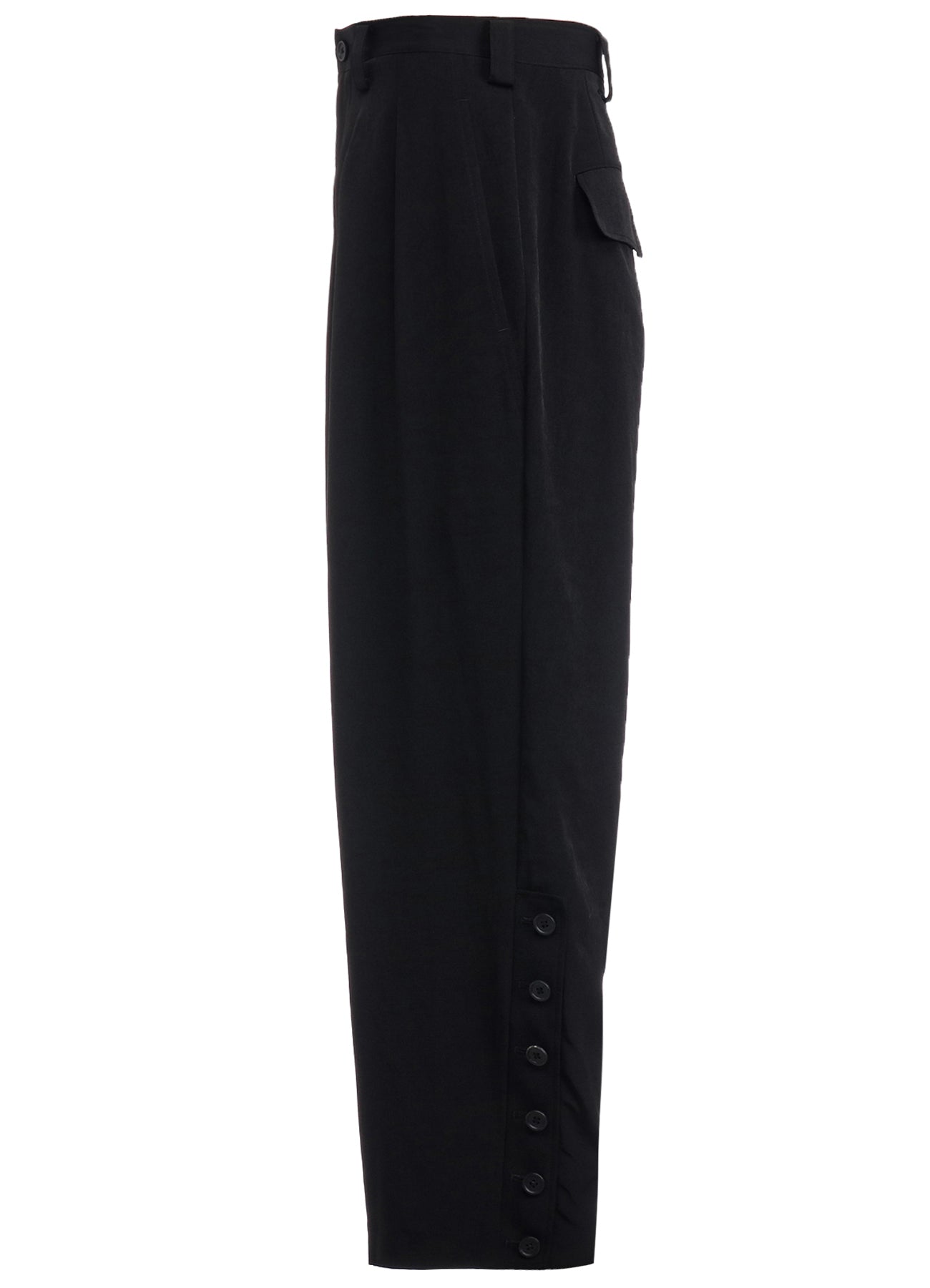 Stylish Crepe de Chine Button Slit Pants for Women - Comfortable & Elegant High-Waisted Trousers for Office, Party, and Casual Wear