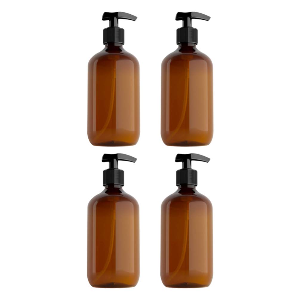 TOPBATHY 4Pcs Refillable Lotion Bottles with Pump - Empty Soap Dispenser for Creams, Body Wash, Hand Soap & Self-Tanners - Perfect for Travel, Salon, Spa & Home Use