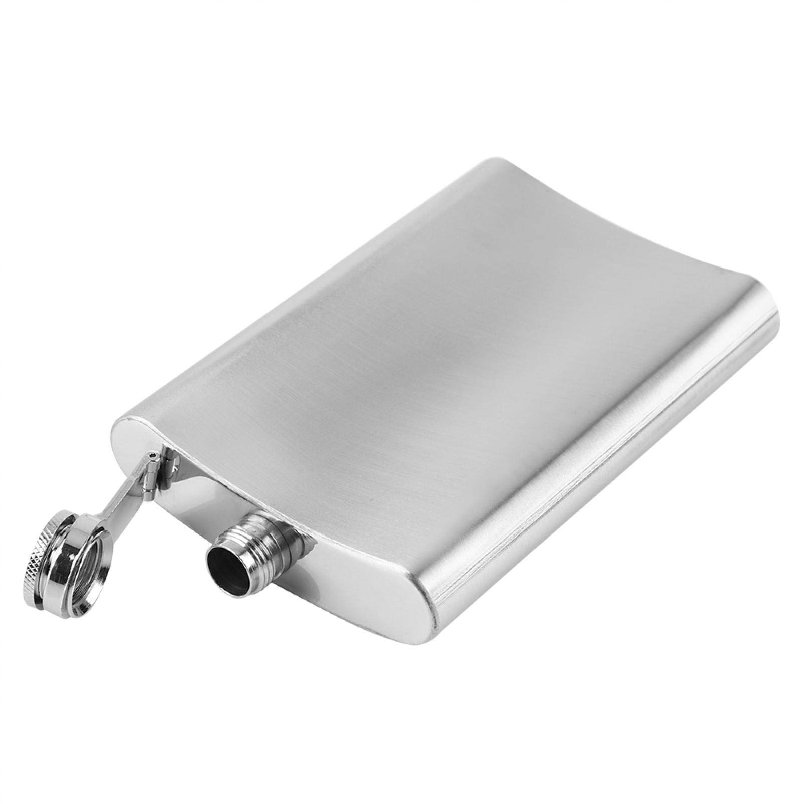 Stainless Steel Liquor Flask Funnel - 10 oz Pocket Whiskey Flask for Alcohol, Wine & Liquor - Perfect for Outdoor Adventures, Camping, Travel & Gifts