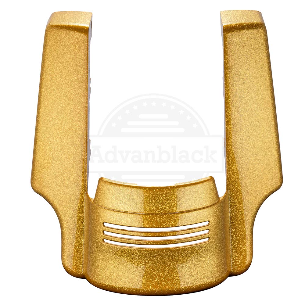 Gold Flake Harley Stretch Motorcycle Saddle Bags & Fender Extensions - Premium Accessories for 2014+ Harley Davidson Touring Bikes - Perfect for Long Rides & Road Trips