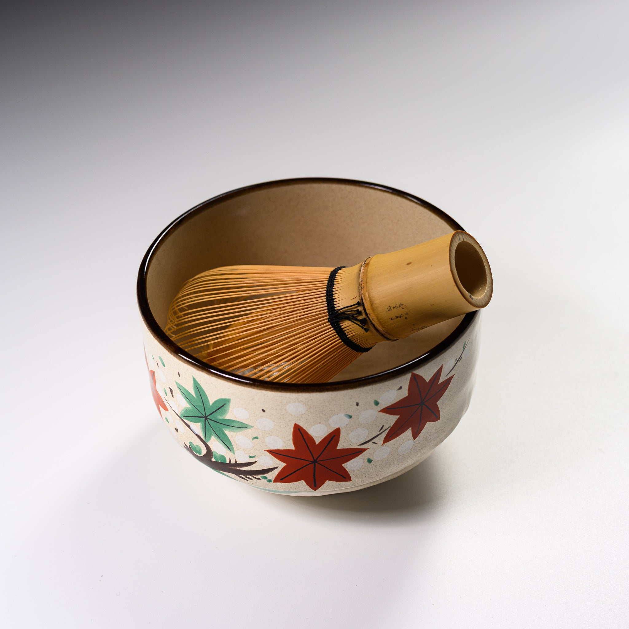 Premium Matcha Bowl Set - Handcrafted Maple Wind Ceramic Tea Cup for Japanese Tea Ceremony | Authentic Chawan for Matcha Green Tea Lovers | Perfect for Home Zen Meditation & Gift Giving