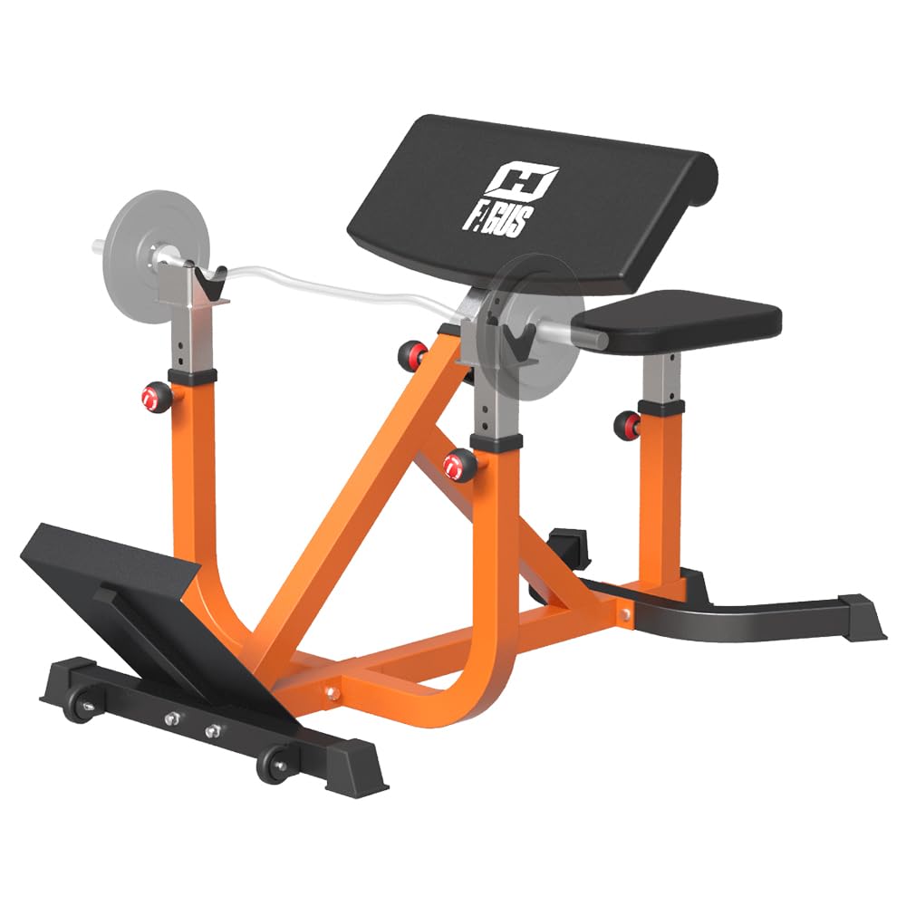 2-in-1 Adjustable Preacher Curl Bench & Hyperextension Roman Chair - Strength Training Equipment for Biceps, Abs, Back & Glutes - Perfect for Home Gym Workouts & Full Body Exercises
