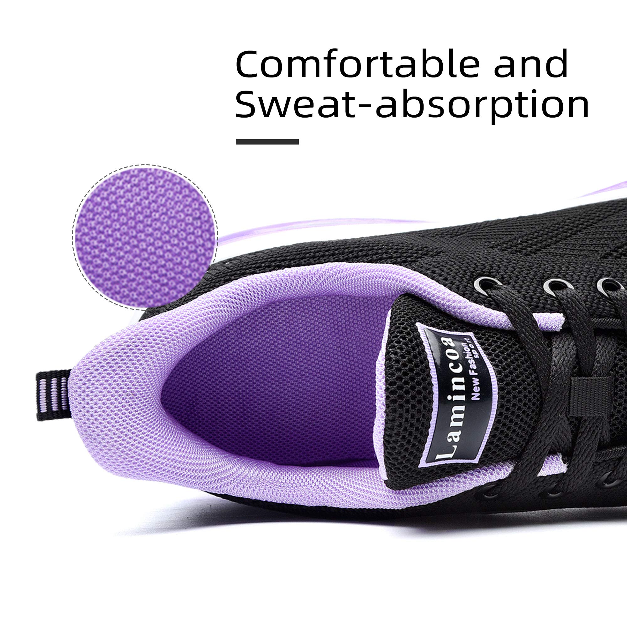 Lamincoa Women's Lightweight Running Shoes - Breathable Mesh Sneakers with Air Cushion for Walking, Tennis, Gym Workout & Sports | Non-Slip Comfortable Athletic Shoes for Women | Perfect for Jogging, Training & Casual Wear