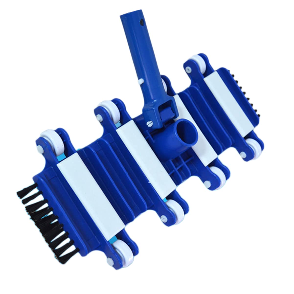 Happyyami Pool Vacuum Brush - Heavy Duty Swimming Pool Cleaning Tool with Telescopic Pole & Skimmer Net - Ideal for In-Ground & Above Ground Pools, Spas & Hot Tubs