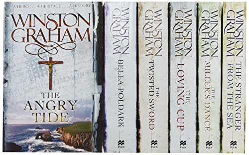 Winston Graham Poldark Series Books 7-12 Complete Collection Set - The Angry Tide, The Stranger From The Sea, The Miller's Dance, Bella Poldark, The Twisted Sword, The Loving Cup | Historical Fiction Novels for Book Lovers & Gift Ideas