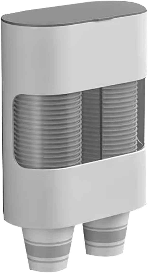 HomeFast Self-Adhesive Wall Mount Paper Cup Dispenser - Plastic Drinking Cup Organizer for Office, Kitchen & Party - Space-Saving Disposable Cup Storage Holder for Water, Coffee & Beverages