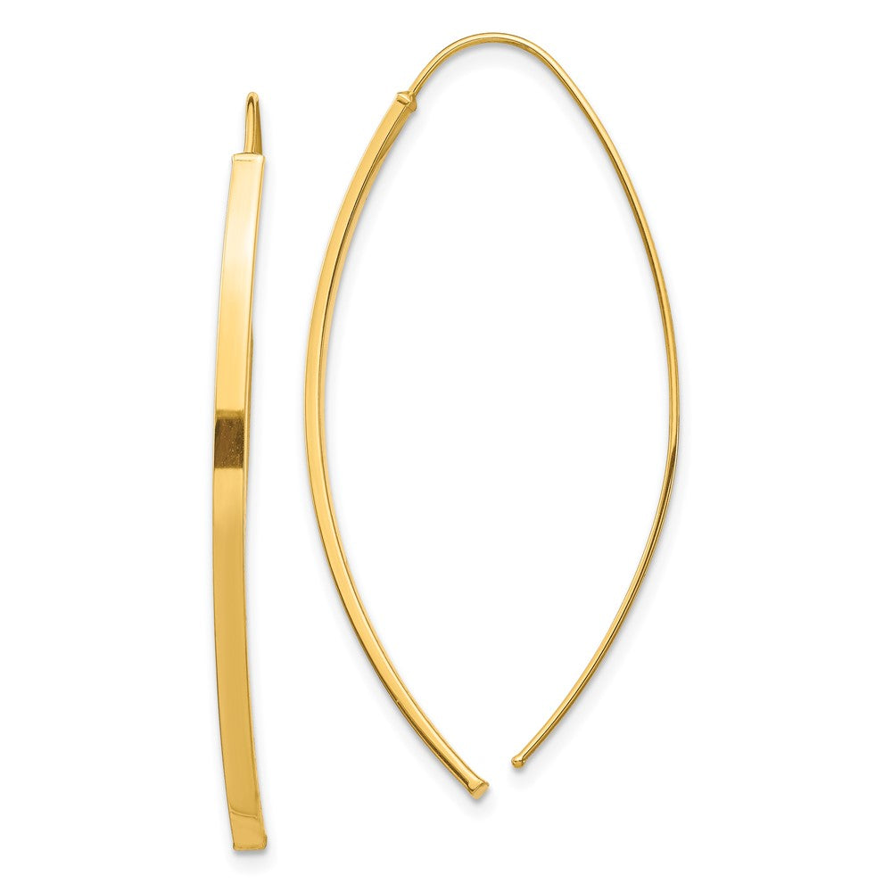 YE1853 Gold Dangle Threader Earrings for Women - Trendy Minimalist Fine Jewelry for Party, Wedding & Everyday Wear