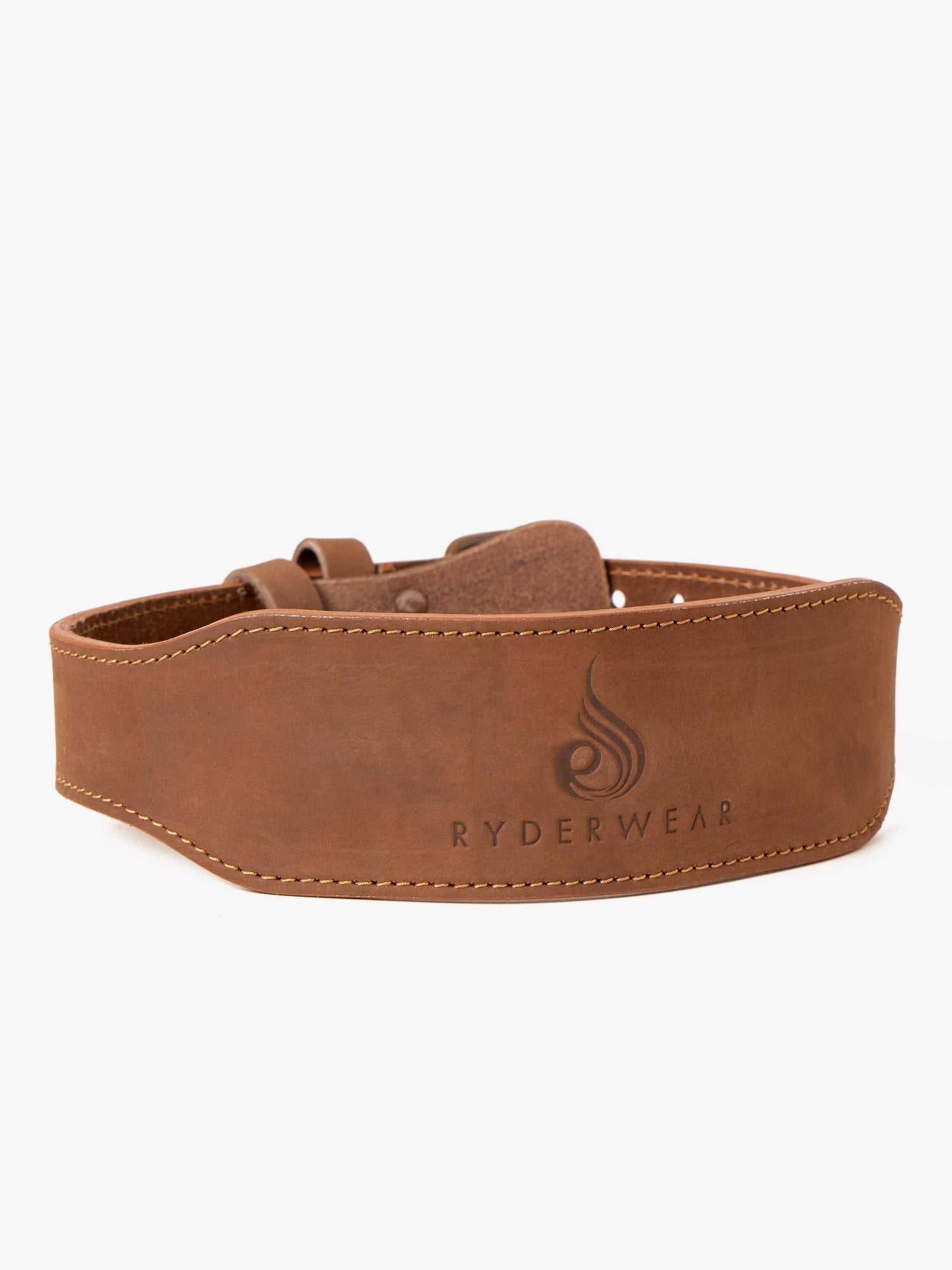Premium Leather Weightlifting Belt for Men & Women - Tan Color - Heavy Duty Gym Belt for Powerlifting, CrossFit & Strength Training