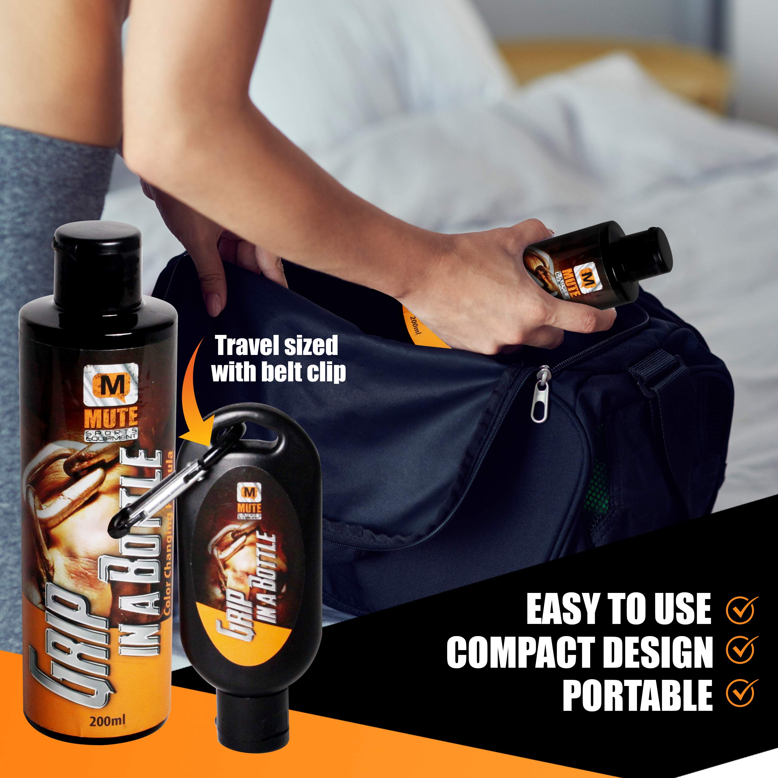Best MUTE Liquid Athletic Chalk with Rosin - 200ml Refill for Rock Climbing, Weightlifting & Gymnastics | Non-Slip Grip Enhancer for Sports & Workouts