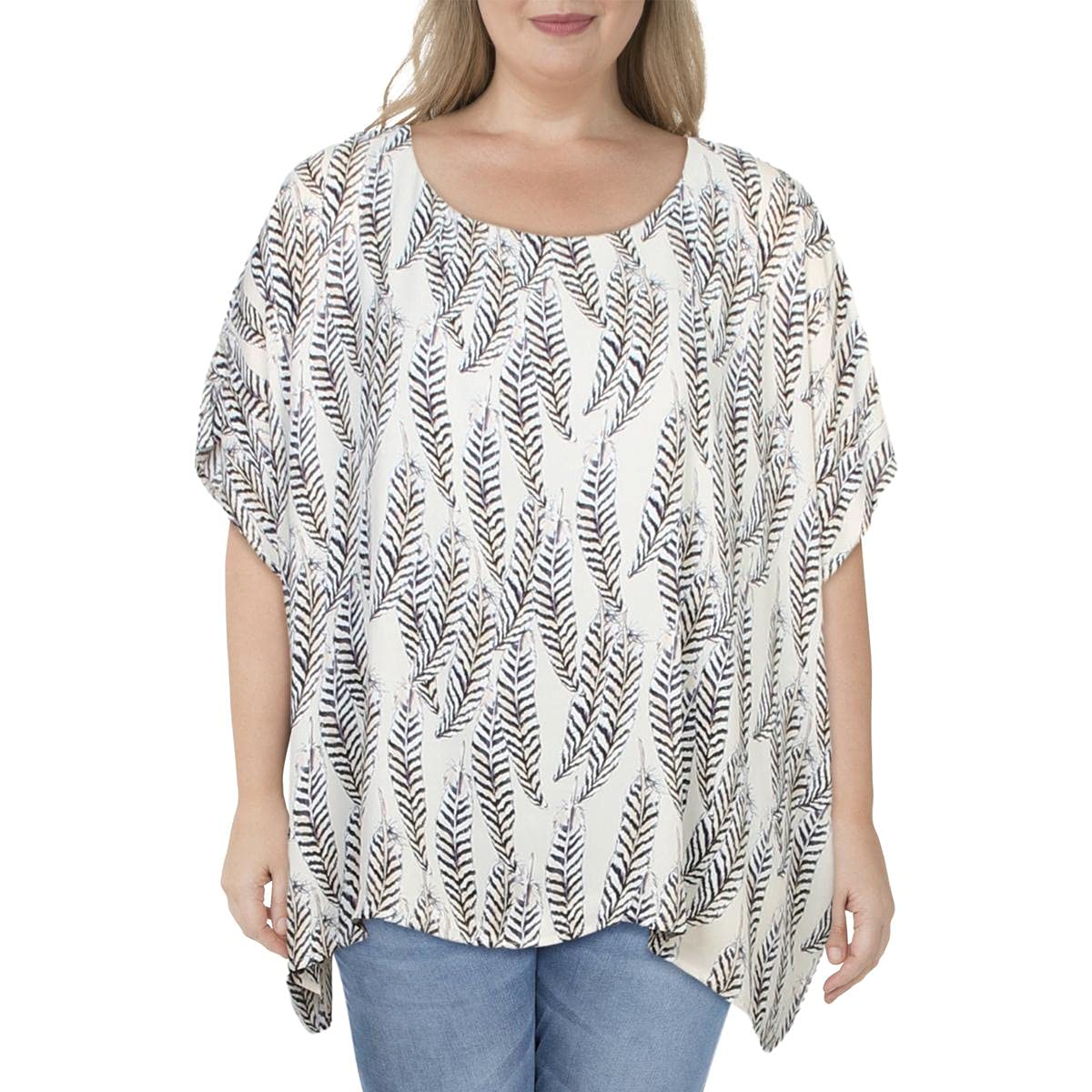 Karen Kane Women's Layered Scarf Top - Stylish Blouse for Casual & Office Wear | Soft & Comfortable Knit Shirt for Fall & Winter Outfits