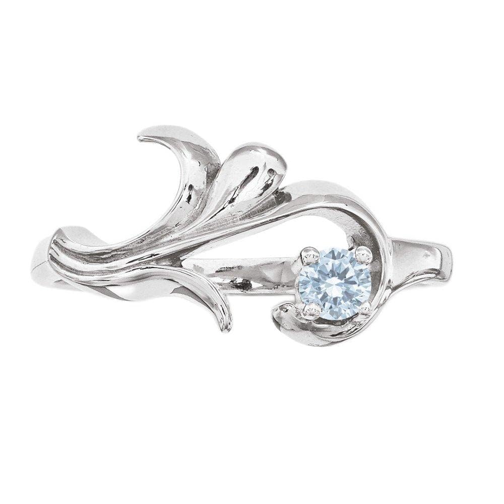 Sterling Silver Rhodium-Plated Family Jewelry Ring Mounting Size 8 - Perfect for Wedding Bands, Anniversary Gifts & Family Keepsakes