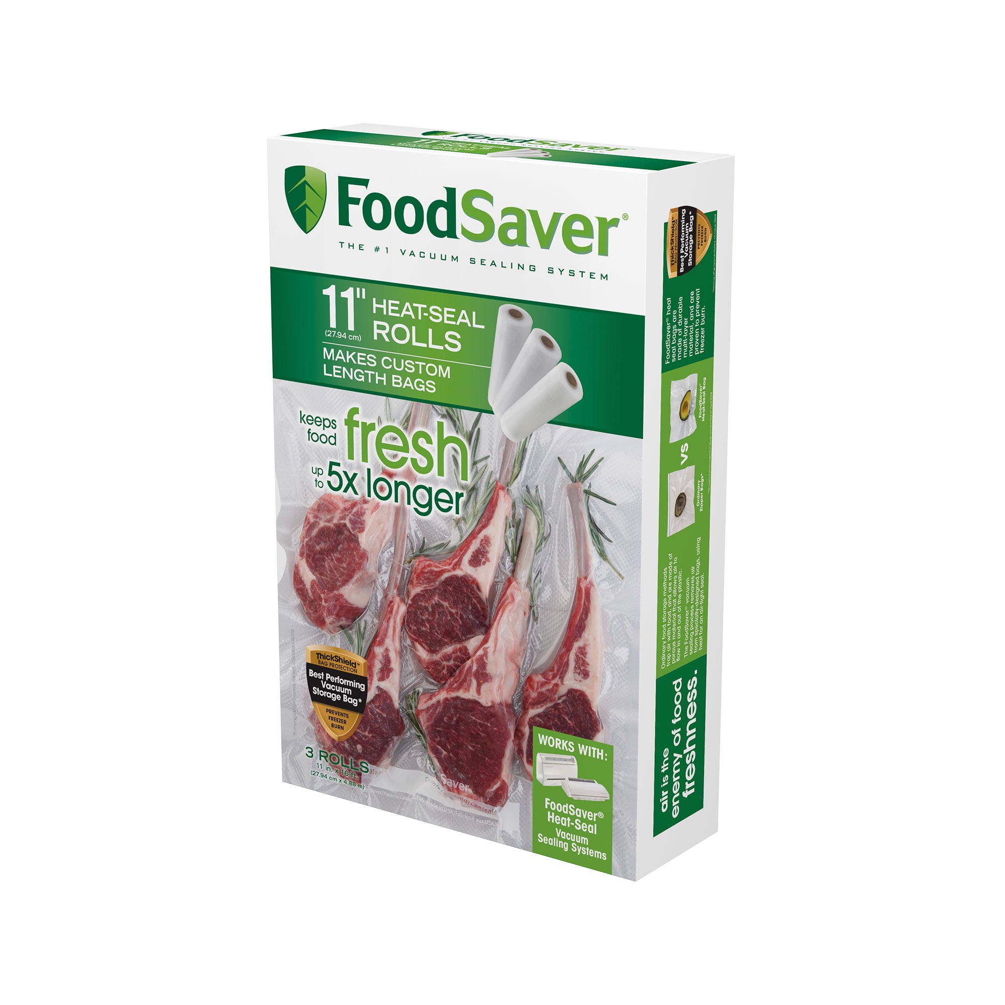 FoodSaver Vacuum Sealing Machine with Bags - Compact PowerVac Sealer for Fresh Food Storage | Includes Custom Fit Bags | Perfect for Meal Prep, Sous Vide & Freezer Organization