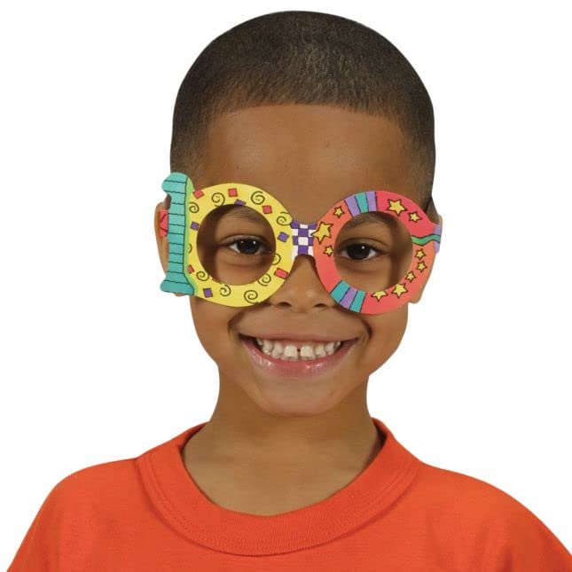 100th Day of School Glasses - Pack of 24 - Fun Celebration Eyewear for Students - Perfect for Classroom Activities, School Events & 100 Days Party