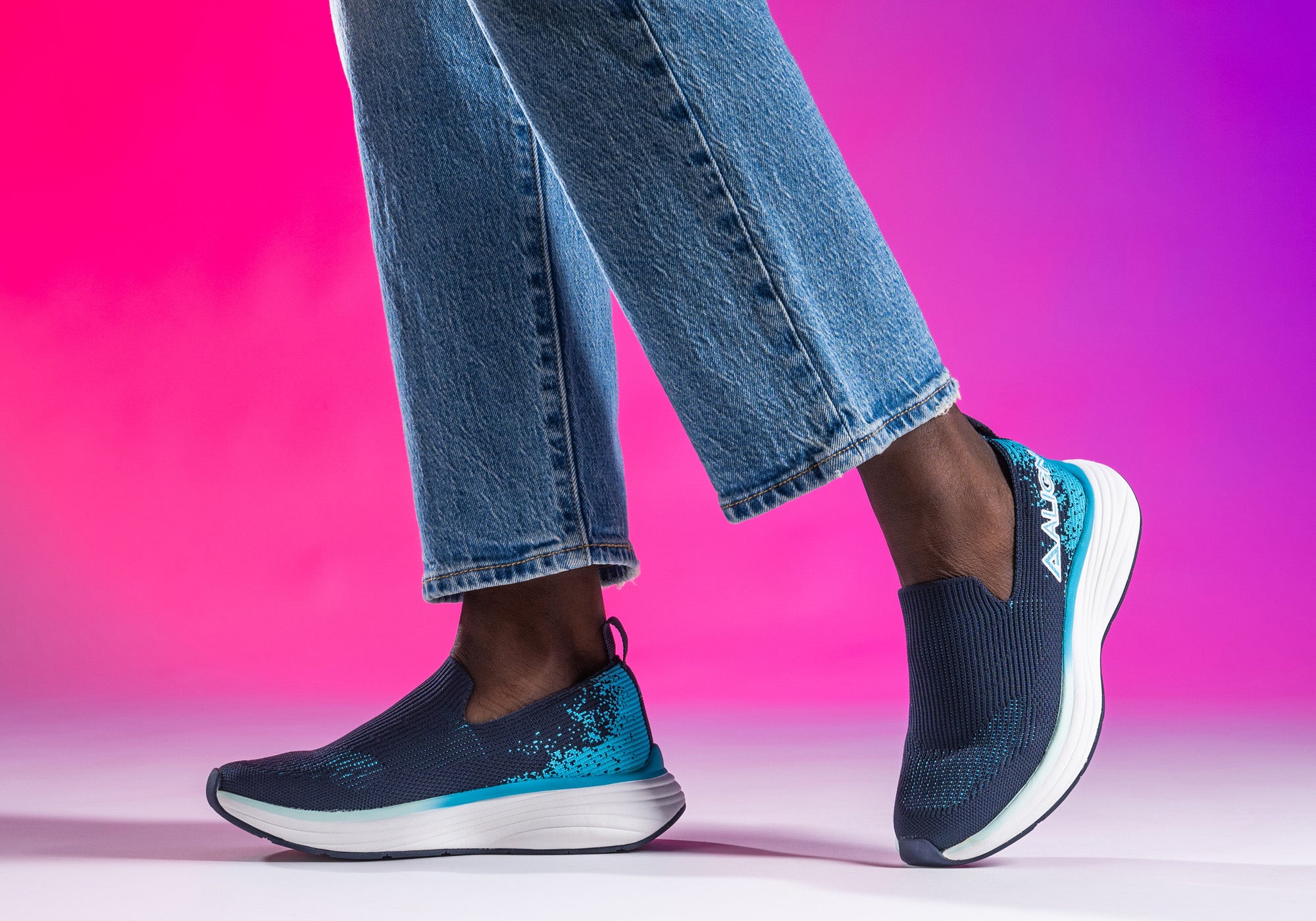 Thorne Women's Supportive Wide Fit Arch Support Slip-On Sneakers - Comfortable Walking Shoes for Work, Travel & Everyday Wear