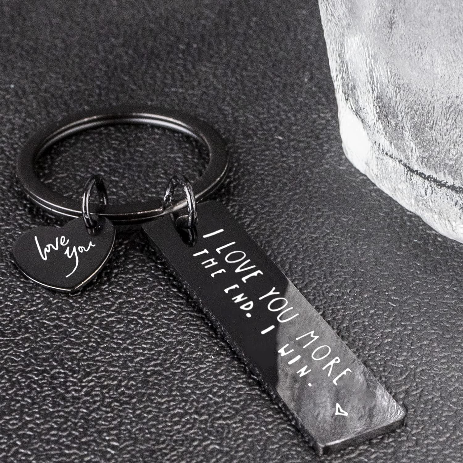 I Love You More Couple Keychain - Romantic Gifts for Boyfriend, Valentine's Day, Anniversary & Birthday - Perfect for Couples Matching Accessories & Everyday Carry