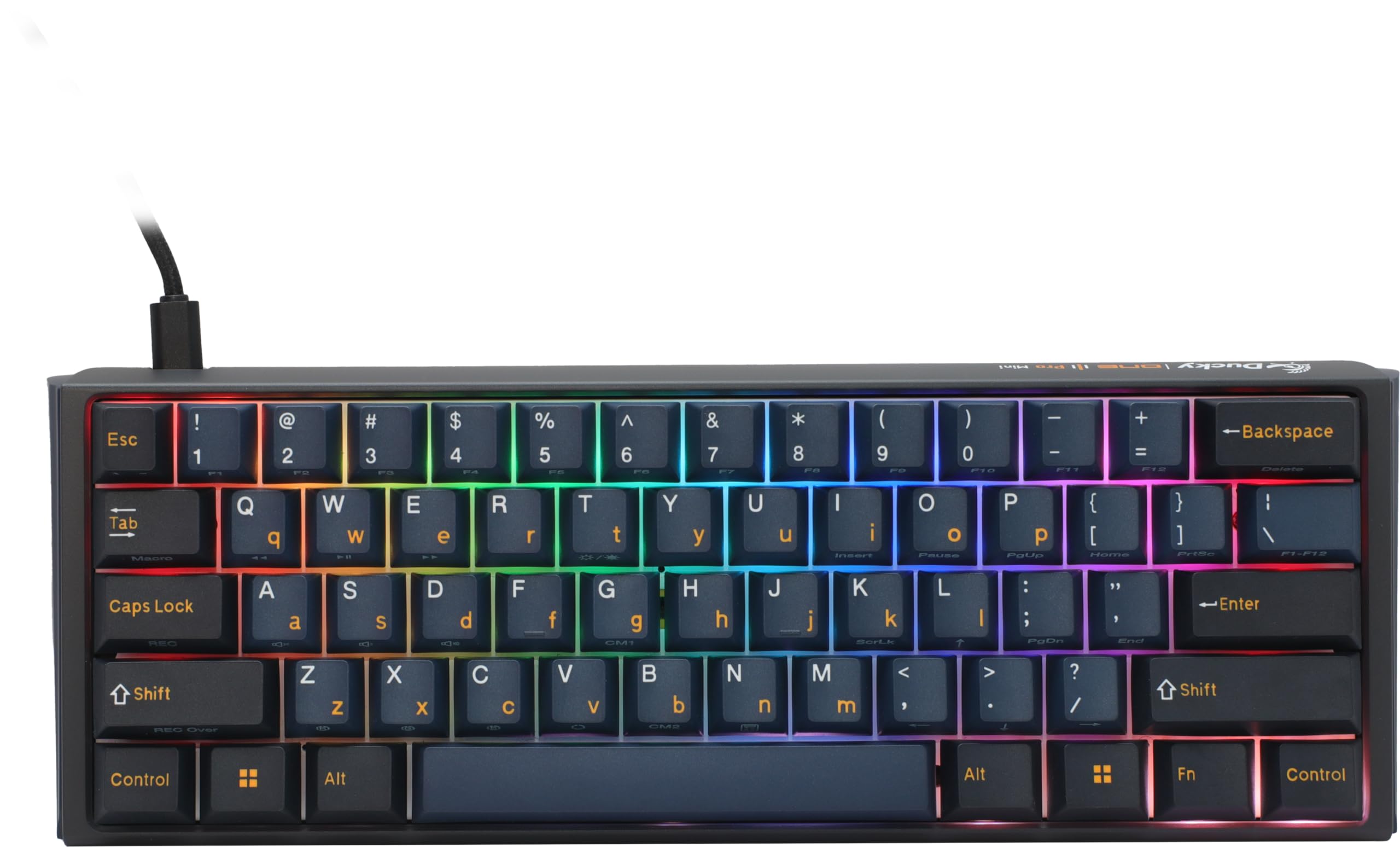 Ducky One 3 Mini Pro Nazca 8K 60% Hot-Swappable RGB Mechanical Keyboard with Cherry MX2A Red Switches & Triple-Shot PBT Keycaps - Compact Gaming Keyboard for Esports, Typing & Office Work