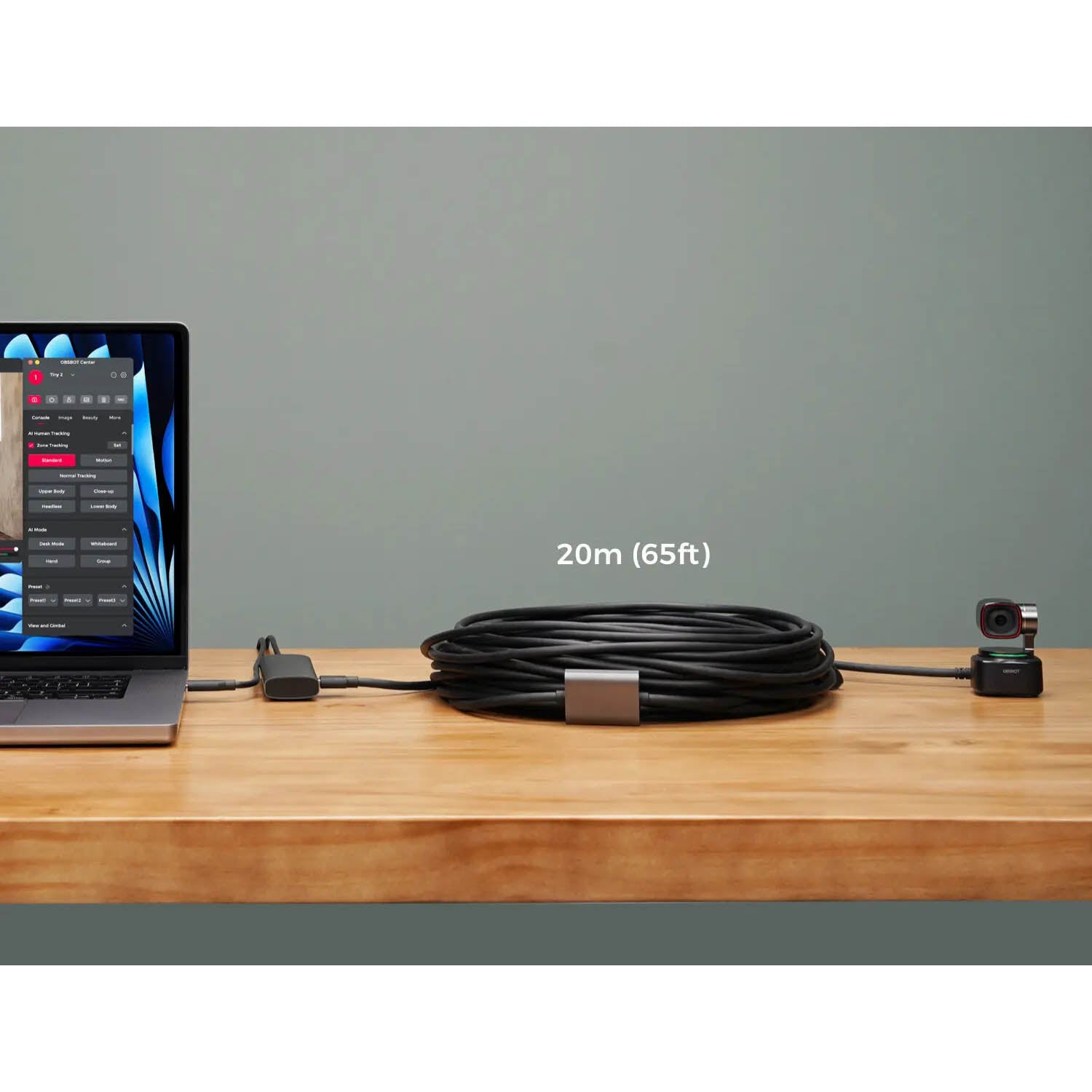 20m USB 3.0 USB A to USB C Fast Charging & Data Sync Cable for OBSBOT Tail Air/Tiny 2 Cameras (OCB 2309 CE) - Perfect for Live Streaming, Vlogging & Professional Videography