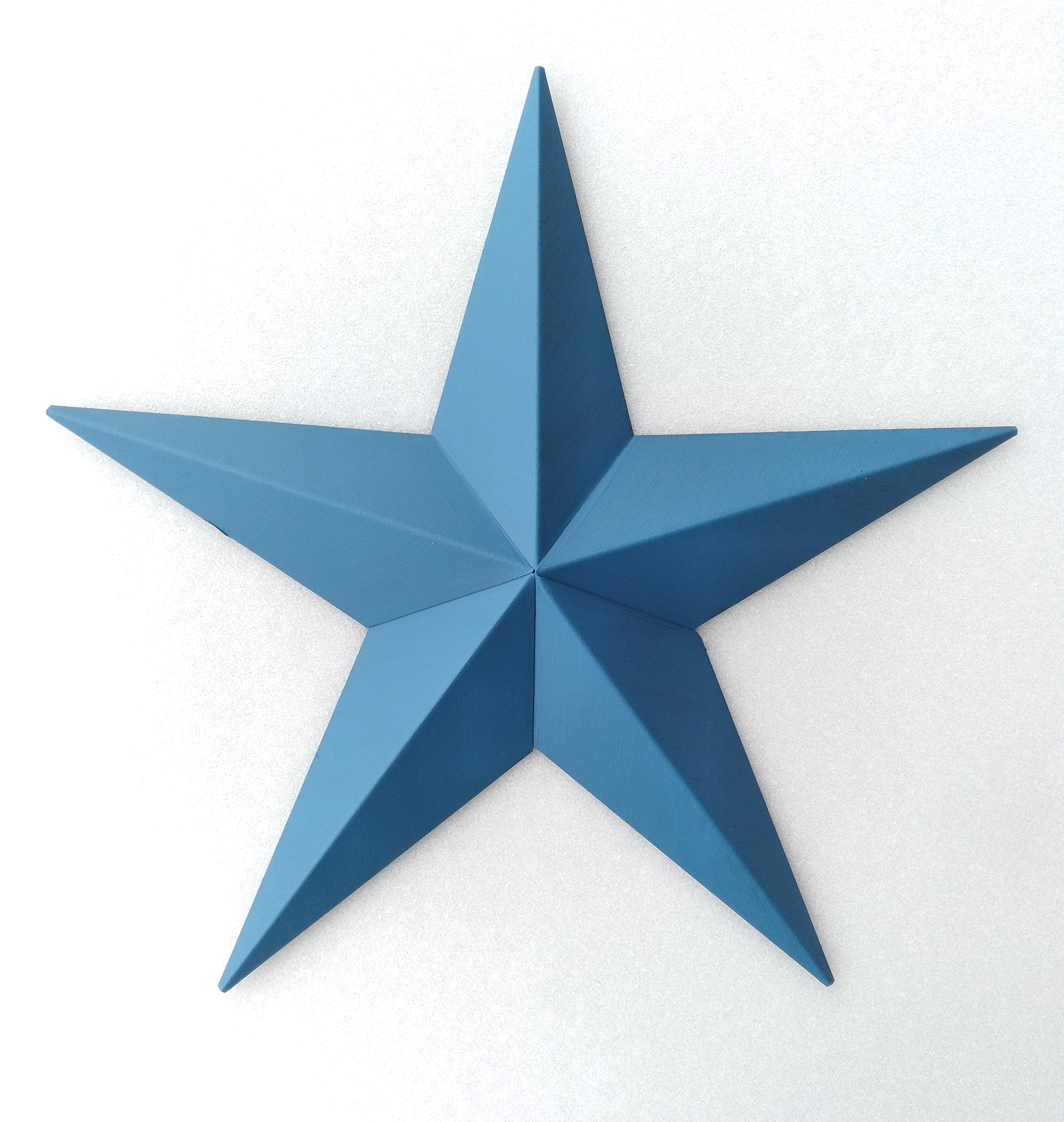 53 Inch Heavy Duty Metal Barn Star - Solid Colonial Blue Painted Rustic Wall Decor for Farmhouse, Country & Outdoor Use