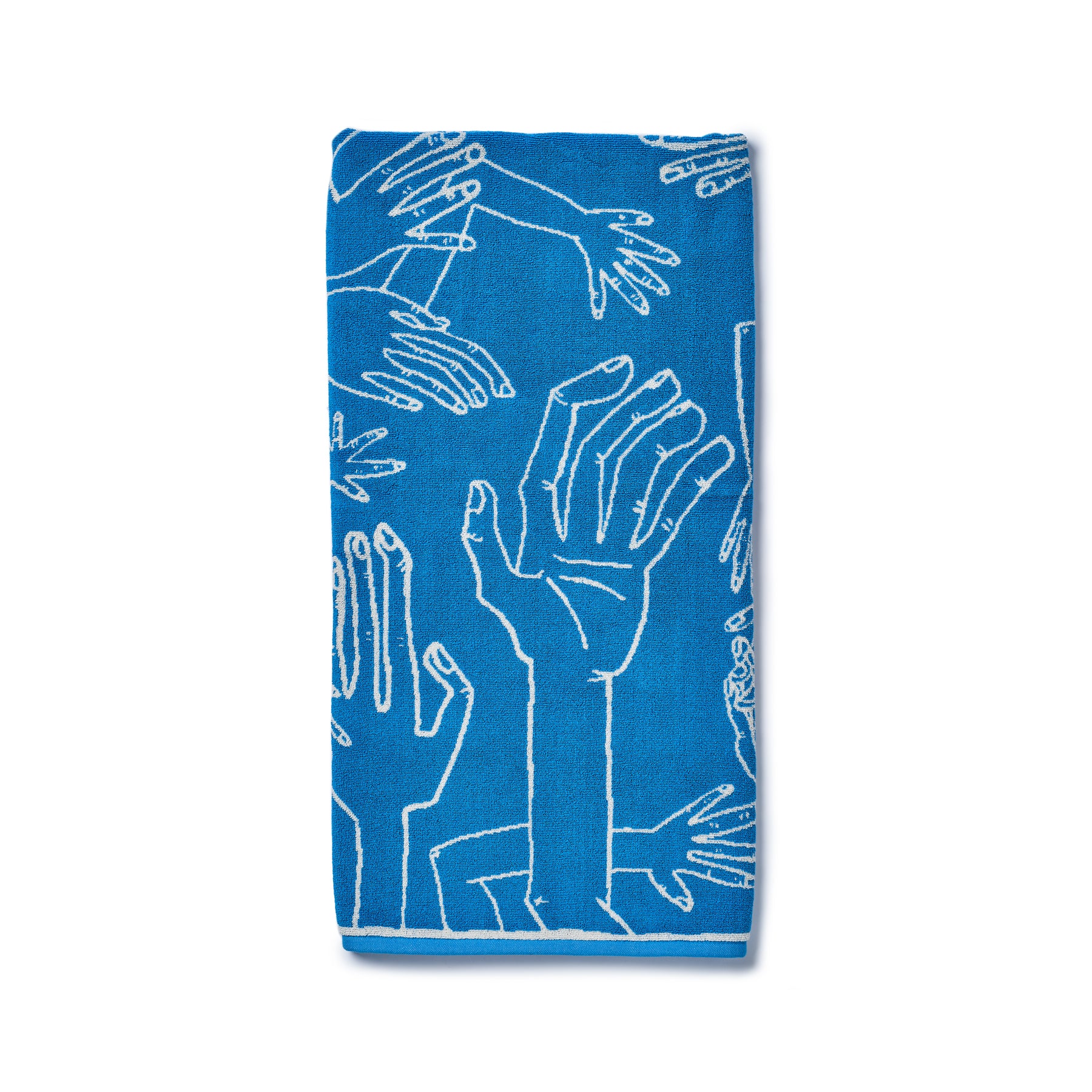 Premium Soft Hands Towel in Process Blue - Quick Absorbing & Durable Bath Towel for Kitchen, Gym, and Spa Use