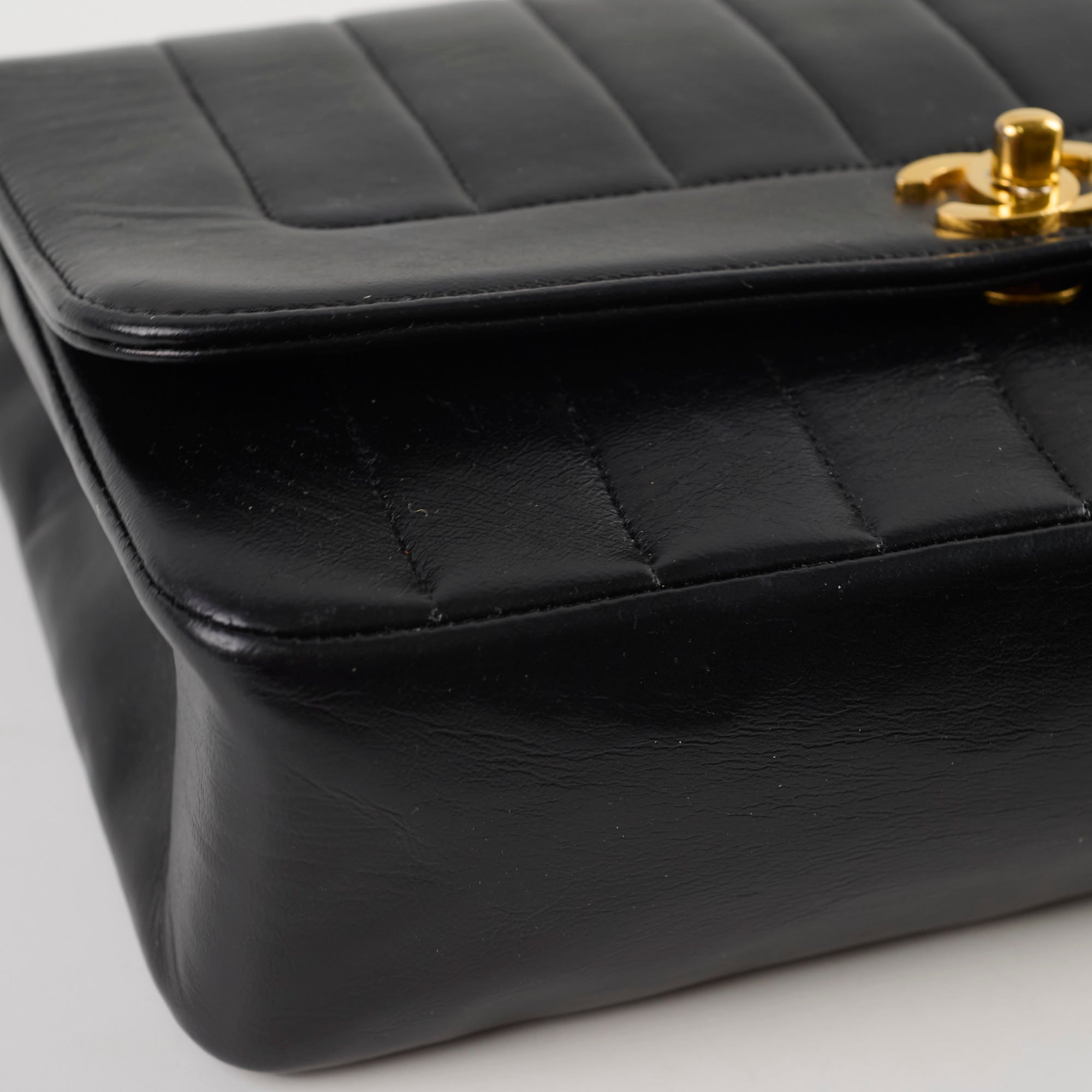 Authentic Chanel Vintage 1991-1994 Lambskin Mademoiselle Flap Bag in Black - Luxury Crossbody Purse for Women, Perfect for Date Night & Special Occasions