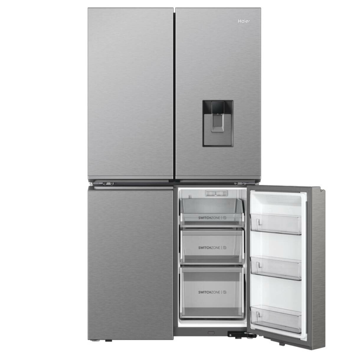Haier 623L Quad Door Smart Refrigerator with Ice Maker, Water Dispenser & WiFi Connectivity - HRF680YPS - Perfect for Large Families & Modern Kitchens